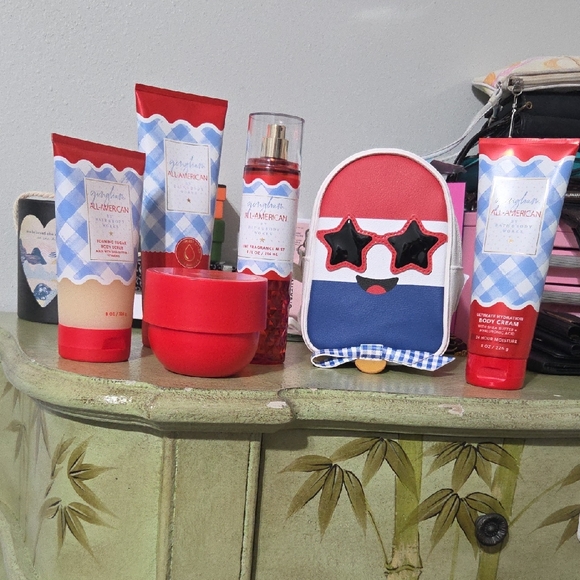 Bath & Body Works All American Red and Blue Set,New Products : American Fashion Style Bags On Sale